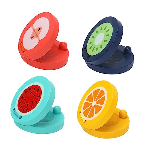 minkissy 4 Stück Teiliges Holz Castanets für Musikinstrumente zur Musikalischen Früherziehung Geeignet für Kleinkinder mit Bunten Früchten Orange Wassermelone Apfel Kiwi minkissy 4 Stück Teiliges Holz Castanets für Musikinstrumente zur Musikalischen Früherziehung Geeignet für Kleinkinder mit Bunten Früchten Orange Wassermelone Apfel Kiwi von minkissy