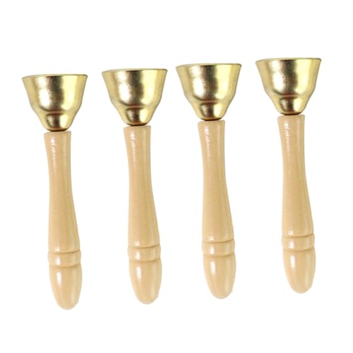 minkissy 4 Stück Teiliges Holz Handglocken Musikinstrumente Sicher Hautfreundlich Ergonomisch für Junge Mädchen Geburtstagsgeschenke Indoor Outdoor Spielspaß von minkissy