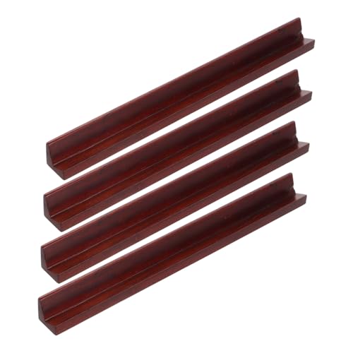 minkissy 4 Stück Teiliges Holz Mahjong Rack mit Integrierten Amerikanischen Mahjong Trays für Präzise Fliesenanordnung für Unterwegs von minkissy