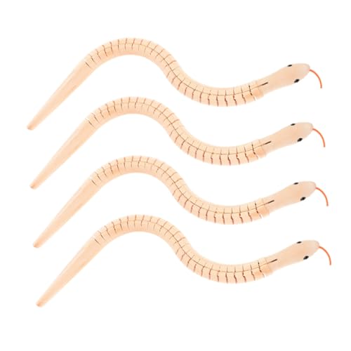 minkissy 4 Stück Teiliges Holzschlangen zum Bemalen für Ab Jahren Flexible Gegliederte Naturfarbene DIY Holztiere zur Kreativen Gestaltung und Feinmotorischer Fähigkeiten minkissy 4 Stück Teiliges Holzschlangen zum Bemalen für Ab Jahren Flexible Gegliederte Naturfarbene DIY Holztiere zur Kreativen Gestaltung und Feinmotorischer Fähigkeiten von minkissy