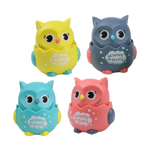 minkissy 4 Stück Teiliges Katzenkopf Eulen Auto Pädagogisch Cartoon Design und Kinderspielzeug Eltern Junge Mädchen Interaktion von minkissy