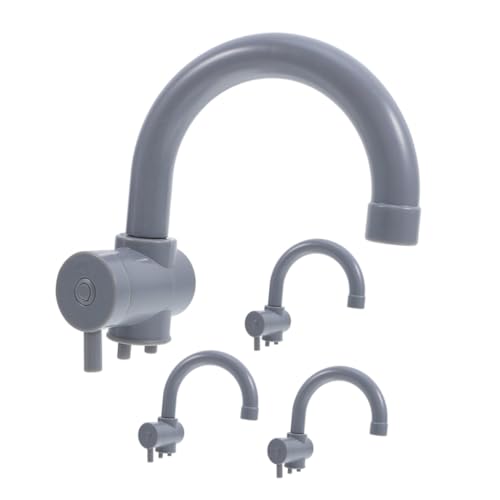 minkissy 4 Stück Teiliges Küchen-spielset Kunststoff Wasserhahn Leicht Sicher Realistische Simulation für Rollenspiele Drinnen Draußen Geeignet von minkissy