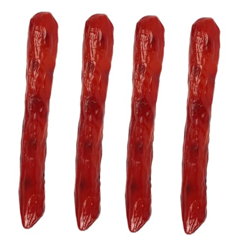 minkissy 4 Stück Teiliges Lebensnaher Wurstmodelle aus Realistisches Spielzeugessen für Kinderküche Fotorequisite und Küchen-Dekoration Künstliche Brühwurst Nachbildung für Food Props und von minkissy