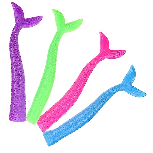 minkissy 4 Stück Teiliges Meerjungfrauen Fingerpuppen Realistische Handpuppen aus Sicherem Material für Kindergeschichten Interaktives Spiel Kommunikation bei Kindern Zufällige Farbe von minkissy