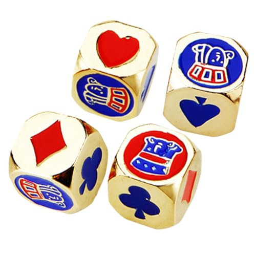 minkissy 4 Stück Teiliges Metall Pokerwürfel mit Großen Punkten Abgerundeten Ecken und Detailreichem Design Praktisches Würfelspiel Zubehör für Party Kindergeburtstag Fasching und minkissy 4 Stück Teiliges Metall Pokerwürfel mit Großen Punkten Abgerundeten Ecken und Detailreichem Design Praktisches Würfelspiel Zubehör für Party Kindergeburtstag Fasching und von minkissy