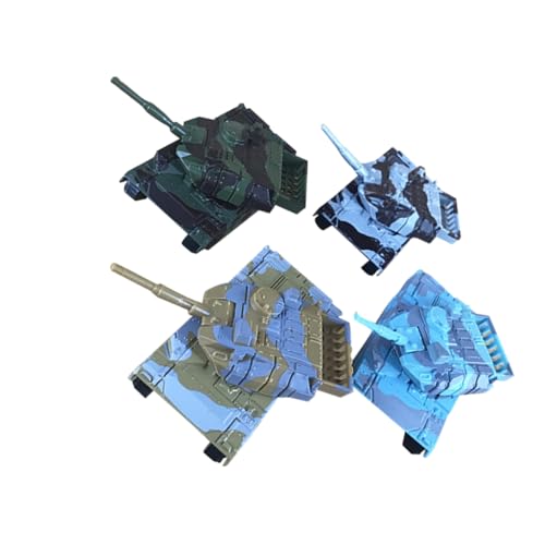 minkissy 4 Stück Teiliges Mini Panzermodell als Dekoratives Schreibtischornament Kreatives Geburtstagsgeschenk Realistische Nachbildung für Zuhause Hotel und Büro von minkissy