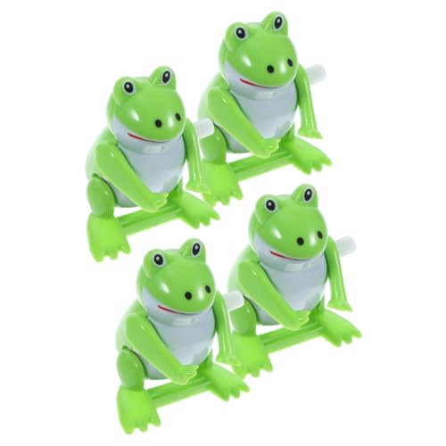 minkissy 4 Stück Teiliges Miniatur Froschspielzeug Aufziehbare Springende Frösche für Dekorative Figuren für Halloween und Geburtstagsfeiern für Gemeinsames und Lustige Deko von minkissy