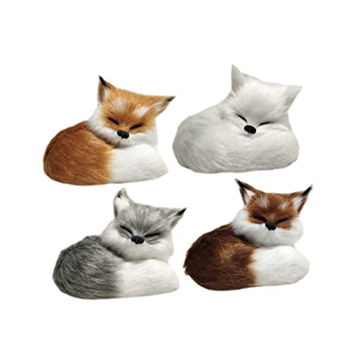 minkissy 4 Stück Teiliges Plüsch Fuchs Modell Realistische Stofftier Tierfigur Weiches Material Detailreiche Simulation Vielseitige Schlafzimmer und Schreibtisch Dekoration minkissy 4 Stück Teiliges Plüsch Fuchs Modell Realistische Stofftier Tierfigur Weiches Material Detailreiche Simulation Vielseitige Schlafzimmer und Schreibtisch Dekoration von minkissy