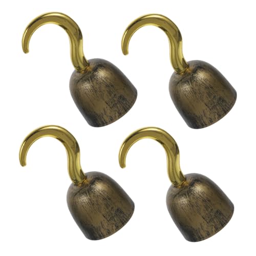 minkissy 4 Stück Teiliges Retro Piratenhaken aus Vintage Halloween Cosplay Zubehör Auffälliges Piratenkostüm Accessoire für Karneval Maskerade und Themenpartys von minkissy
