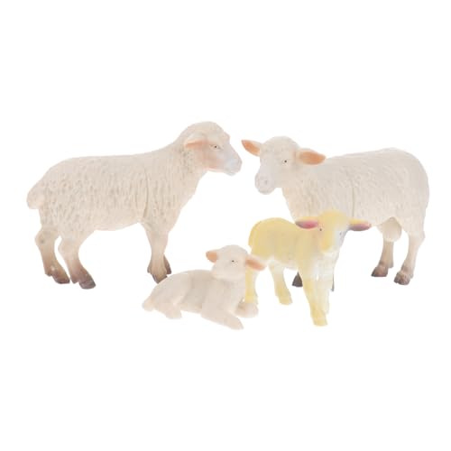 minkissy 4 Stück Teiliges Schaf Modellspielzeug für Realistische Simulationstiere für Kreative Spiele und Tierbewusstsein für Partys Dekoration von minkissy