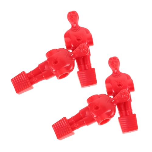 minkissy 4 Stück Teiliges Tischfußball Zubehör mit Realistischen Foosball Spielern Austauschbaren für Vielfältige Spielaktionen Ersatzteile für Foosball Tische Rotes Design für von minkissy