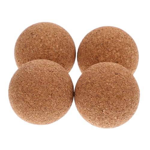 minkissy 4 Stück Teiliges Tischfußballbälle aus Natürlichem Kork und Holz Verschleißfeste Leise Bälle für Tischkicker Kleine Langlebige Spielzubehör für Indoor Fußballspiel von minkissy