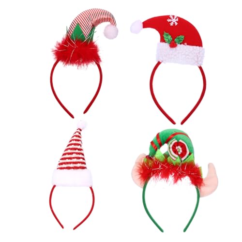 minkissy 4 Stück Teiliges Weihnachts Haarband mit Elastischen Kreativen Santa Mützen und Praktisch für Weihnachtsfeiern Karneval Kostüm und Partydekoration für Erwachsene minkissy 4 Stück Teiliges Weihnachts Haarband mit Elastischen Kreativen Santa Mützen und Praktisch für Weihnachtsfeiern Karneval Kostüm und Partydekoration für Erwachsene von minkissy