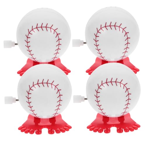 minkissy 4 Stück Teiliges Wind up Sportbälle aus Robustem Material Lustiges Aufziehspielzeug mit Glatter Oberfläche Batteriefreies Aufziehmechanismus als Partygeschenk für Freunde von minkissy