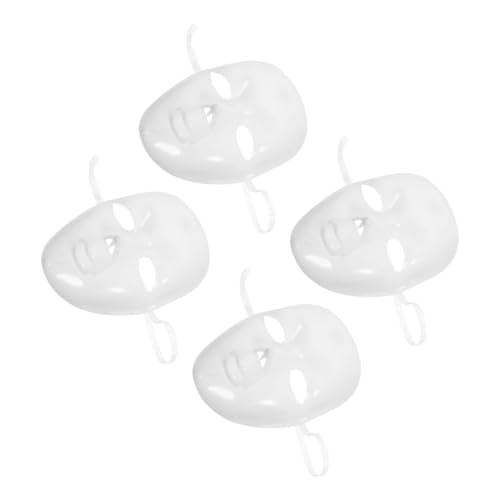 minkissy 4 Stück Weiße Diy Masken Leere Handbemalbare Masken für Halloween Maskenball und Kostümpartys und Strapazierfähig für Rollenspiele und Kreative Gestaltung von minkissy
