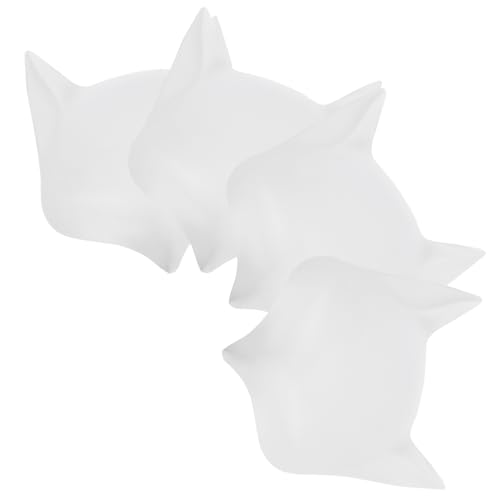 minkissy 4 Stück Weiße Leere Gesichtsmasken für Cosplay Maskerade und Halloween Tierkostüm Zubehör für Partys und Kreative Anlässe von minkissy