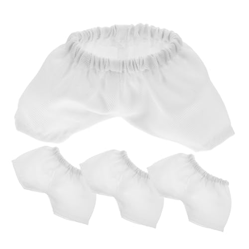 minkissy 4 Stück Weiße Puppenwindeln Wiederverwendbare Puppenunterwäsche für Puppen Zubehör für Rollenspiele und Puppenkleidung Weiche und Plüschige Materialien Charmantes Design für von minkissy