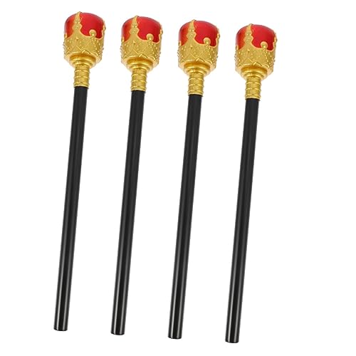 minkissy 4 Stück Zauberstab Prinz Jungs Ritter für Halloween- König Cosplay dekoratives Halloween- -Stütze Zepterspielzeug Plastik Zufällige Farbe von minkissy