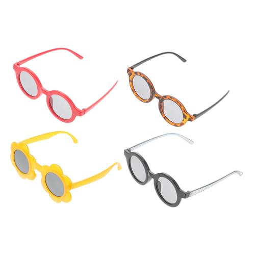 minkissy 4 Stück sonnenbrillen für Jungs Trendy Kindergeburtstagsbrille Gläser polarisiert Blau Kleinkind Mädchen Sonnenbrille Blumensonnenbrille für Polyester von minkissy