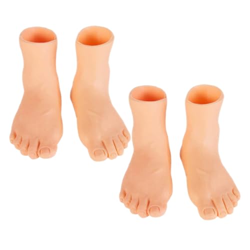 minkissy 4 Stücke Katze Finger Puppen Mini Hand Finger Puppen Beige Kunststoff von minkissy