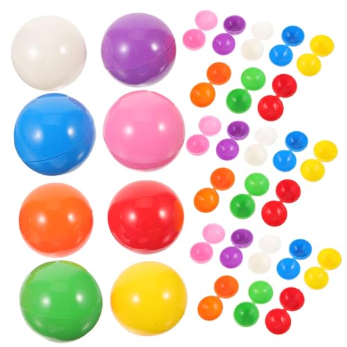 minkissy 40 Stck Bunte Mini Lotteriekugeln aus Kunststoff Tombola Kugeln für Spiele Dekoration und DIY Projekte Leicht und Wiederverwendbar Farben von minkissy