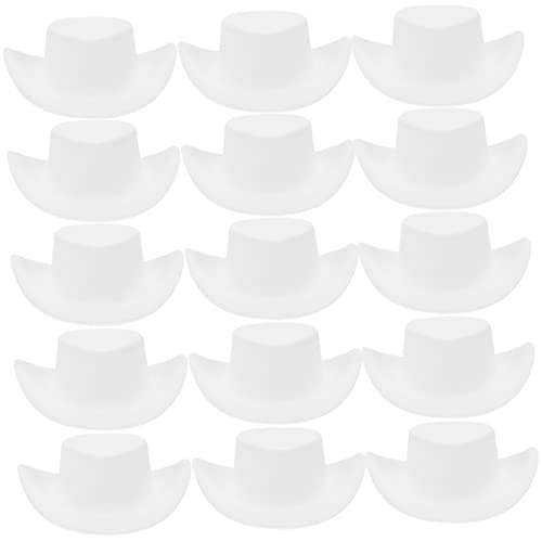 minkissy 40 Stück Mini Western Cowboyhüte für Puppenhaus Dekorative Hüte für DIY Bastelprojekte Hochwertige Accessoires für Puppen und von minkissy
