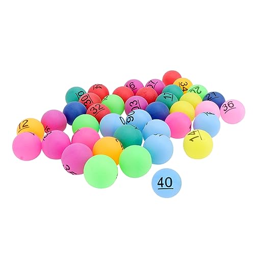 minkissy 40 Stück Teiliges Bunte Nummerierte Kunststoffbälle Langlebig für Tombola Party Event Raffle Spiel Zubehör mit Zahlen von minkissy