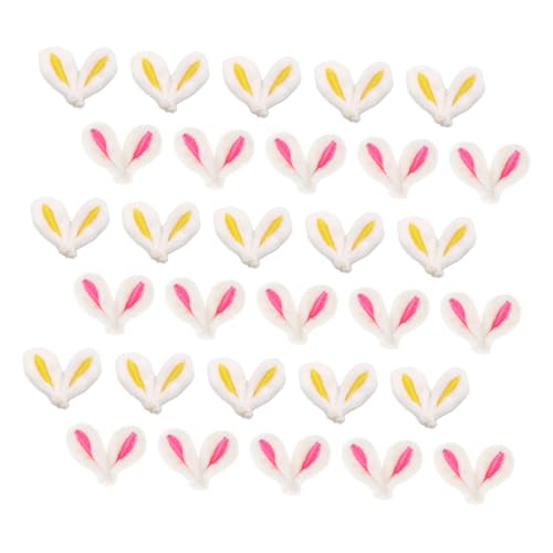 minkissy 40 Stück Teiliges Kleine Plüsch Hasenohren für DIY Bastelprojekte Weiches Stoffmaterial Vielseitige Ohren Accessoires für Haarclips Kostüme Puppen und Osterdekorationen von minkissy
