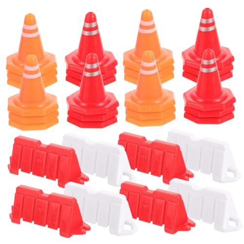 minkissy 40 Stück Teiliges Mini Lernspielzeug mit Straßenbarrieren aus Robustem PP Farbenfrohe Verkehrszeichen und Straßensperren für Schulunterricht und Kreatives minkissy 40 Stück Teiliges Mini Lernspielzeug mit Straßenbarrieren aus Robustem PP Farbenfrohe Verkehrszeichen und Straßensperren für Schulunterricht und Kreatives von minkissy