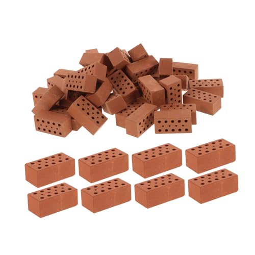 minkissy 40 Stück Teiliges Miniatur Ziegelsteine Realistische Modellbausteine für DIY Architekturmodelle Geeignet für Miniaturhäuser Schulprojekte und Landschaftsbau Fördert Kreativität von minkissy