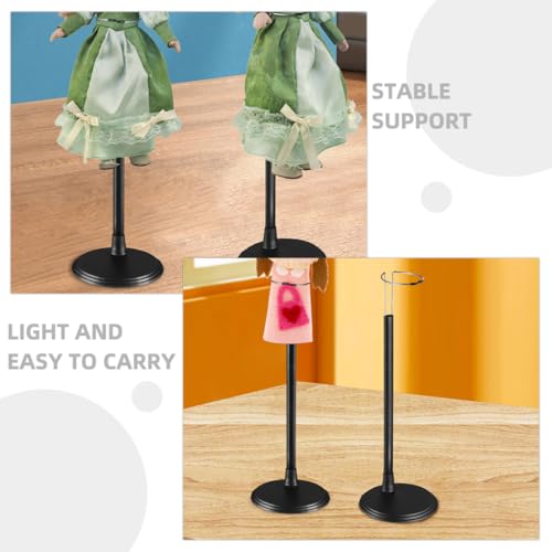 minkissy 4Stücke Höhenverstellbare Puppenständer Schwarze Halterungen für Actionfiguren und Stofftiere Vielseitige Display Basis zur Aufbewahrung Puppen Einfach zu Montieren von minkissy