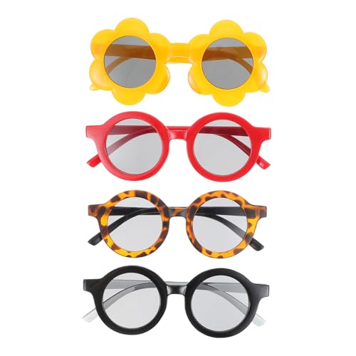 minkissy 4Stücke Sonnenbrillen Für Sonnenbrille Leopardenmuster UV Partybrillen Für Karneval Geburtstagsfeiern Fotorequisiten von minkissy