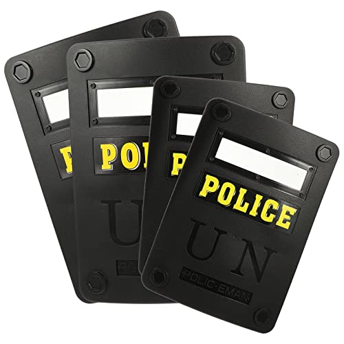 minkissy 4Stücke Teiliges Polizistenschild Wiederverwendbares Plastikmodellschild Für Rollenspiele Partydeko Cosplay Für Karneval Kostümpartys von minkissy