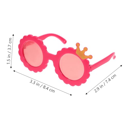 minkissy 5 Paare Mini Puppen Sonnenbrillen aus Kunststoff Eyewear Props für Puppen Dekorative Dollhouse Accessoires Weiß Gelb Rosa Langlebig und Leicht von minkissy
