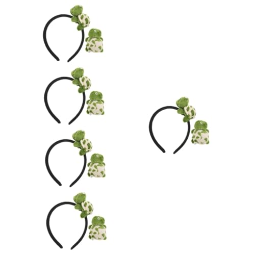 minkissy 5 Sätze Lustige Stirnbänder Für Frauen Haarschmuck Für Schildkröten Halloween Stirnband Schildkröten-kopfbedeckung Party Kind Tierhaarspange Haarzubehör Green Stoff von minkissy