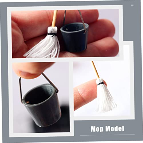 minkissy 5 Sätze Miniatur Wischeimer und Eimer für Puppenhaus Realistische Mini Möbel Foto Requisiten Detailgetreu und Lebensecht Geeignet für Puppenstuben von minkissy