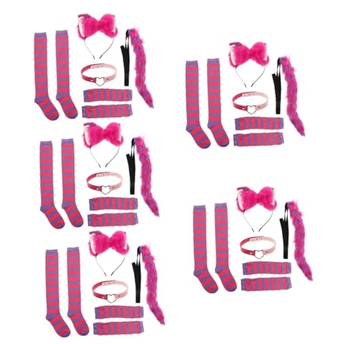 minkissy 5 Sätze Stirnband Mit Katzenohren Schild Kleid Kostüm Cosplay-stirnband Einzigartige Haardekoration Festival-halsband Cosplay-socken Cosplay-kit Kunstpelz minkissy 5 Sätze Stirnband Mit Katzenohren Schild Kleid Kostüm Cosplay-stirnband Einzigartige Haardekoration Festival-halsband Cosplay-socken Cosplay-kit Kunstpelz von minkissy