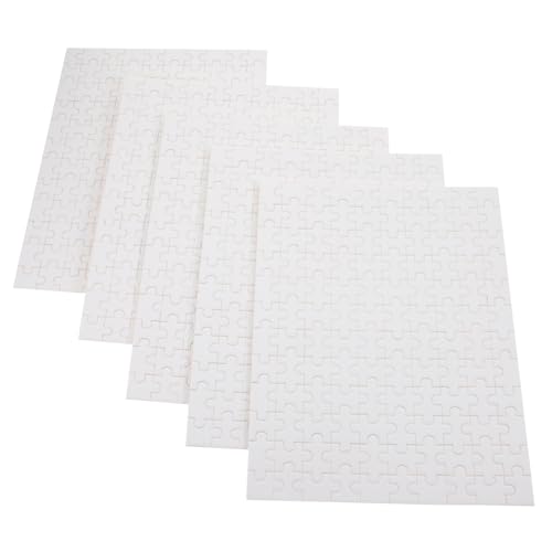 minkissy 5 Satz Teiliges Sublimations Blanko Puzzleteile für DIY Wärmeübertragung Graffiti malspaß Bastelspiel Personalisierbare Leere Jigsaw Puzzle für Kreative Geschenkideen von minkissy