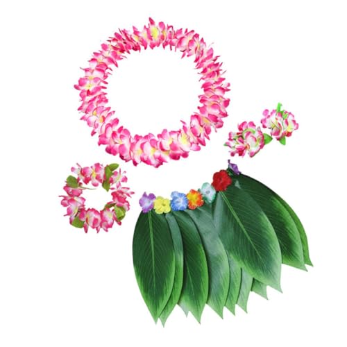minkissy Komplettes Hawaii-party-zubehör-set Rock Kranz Armband Haarband Für Luau-events minkissy Komplettes Hawaii-party-zubehör-set Rock Kranz Armband Haarband Für Luau-events von minkissy