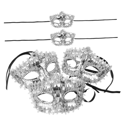 minkissy 5 Stück Glänzende Halbmaske für Damen für Halloween Hochzeiten Partys Ball und Cosplay Vielseitige Karnevalsmaske für Erwachsene minkissy 5 Stück Glänzende Halbmaske für Damen für Halloween Hochzeiten Partys Ball und Cosplay Vielseitige Karnevalsmaske für Erwachsene von minkissy