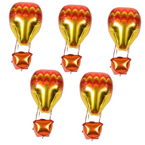 minkissy 5 Stück Heißluftballonform Dekorationen für Geburtstagsfeiern Einfach Aufzublasen für Drinnen und Draußen Festliche von minkissy