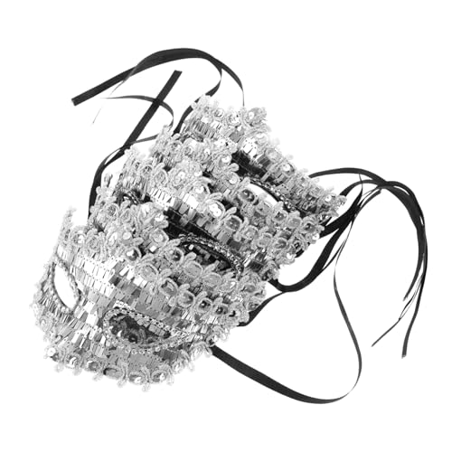 minkissy 5 Stück Maskenmaske, Glänzende Halloween-gesichtsmaske Für Frauen, Halloween-party, Cosplay, Kostüm, Karneval, Maskerade, Abschlussball-dekorationen minkissy 5 Stück Maskenmaske, Glänzende Halloween-gesichtsmaske Für Frauen, Halloween-party, Cosplay, Kostüm, Karneval, Maskerade, Abschlussball-dekorationen von minkissy