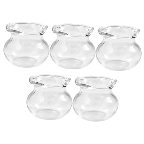 minkissy 5 Stück Miniatur Fischbecken Transparent Miniaturhaus Dekoration Kinderzimmer Miniaturmodell Stabil Langlebig Für Puppenhaus Basteln Geschenkidee von minkissy
