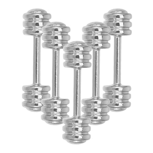 minkissy 5 Stück Miniatur Hanteln Teiliges Modell für Puppenhaus Zubehör Fitnessraum Dekoration Realistische Mini Dumbbells für Kreative Bastelprojekte von minkissy