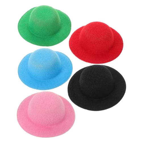 minkissy 5 Stück Miniatur Hüte für DIY Bastelprojekte Puppenaccessoires Party Favors Stoffmaterial für Puppenhäuser und Haustierdekorationen Durchmesser Rot Schwarz Grün Blau minkissy 5 Stück Miniatur Hüte für DIY Bastelprojekte Puppenaccessoires Party Favors Stoffmaterial für Puppenhäuser und Haustierdekorationen Durchmesser Rot Schwarz Grün Blau von minkissy