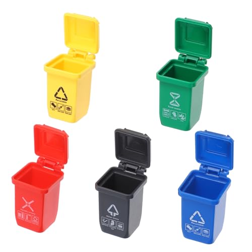 minkissy 5 Stück Miniatur Mülltonnen Wetterfeste Mini Outdoor Abfallbehälter für Puppenhaus Dekoration Kompakte Einzigartiges Design Vielseitig für Modelllandschaften und Szenen minkissy 5 Stück Miniatur Mülltonnen Wetterfeste Mini Outdoor Abfallbehälter für Puppenhaus Dekoration Kompakte Einzigartiges Design Vielseitig für Modelllandschaften und Szenen von minkissy