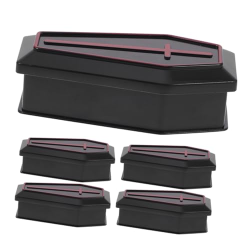 minkissy 5 Stück Miniatur Sargboxen Halloween Dekoration Kleine Sargmodelle mit Deckel für Partys Süßigkeitenschachtel von minkissy