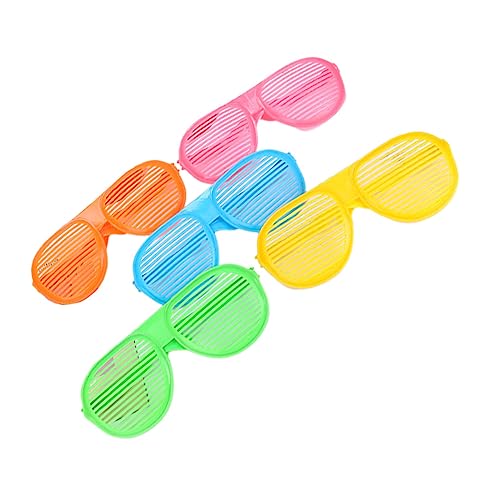 minkissy 5 Stück Plastikgläser Überdimensioniert Party Rahmen Rave Dekorationen Uv Schnapsgläser Lustige Brille Zufällige Farbe von minkissy