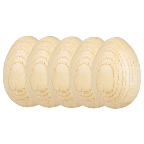 minkissy 5 Stück Professionelle Holz Eier Shaker Sicheres Geruchsfreies Musikinstrument für Leichtes Glattes Design für Frühe Musikalische Früherziehung und Spielerisches Lernen von minkissy