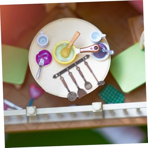 minkissy 5 Stück Puppenhaus Miniatur Küchenzubehör aus Metall Kaffee Detailgetreue Miniatur Küchenwerkzeuge für Puppenhaus Dekoration und Sammler Geruchsfrei und Kindgerecht von minkissy